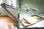 full clamp on light with recipe book