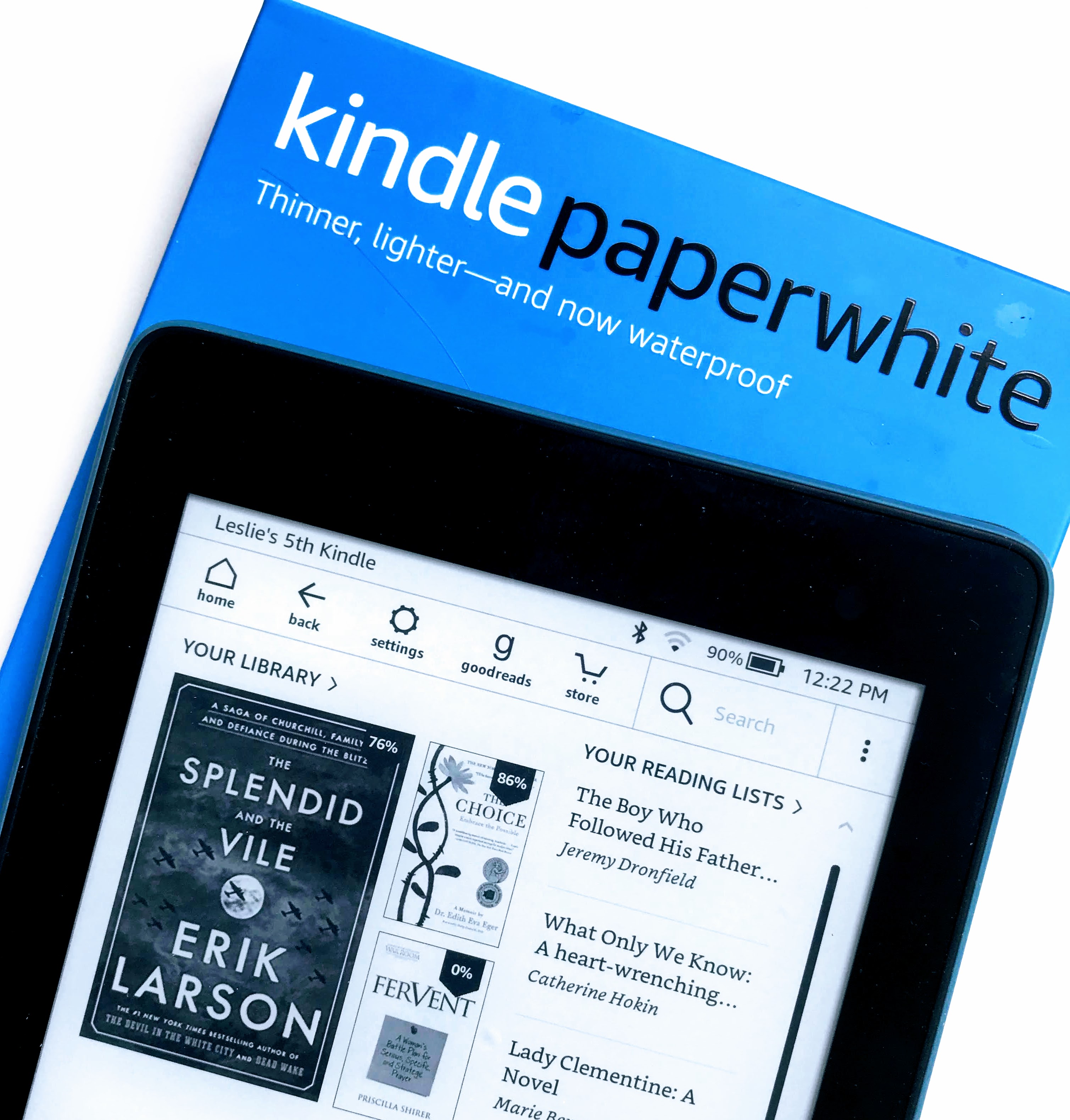 kindle paper white blue