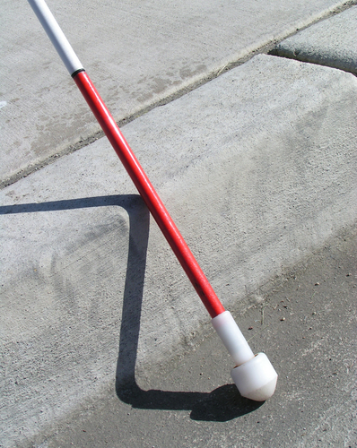 white cane for the blind and visually impaired
