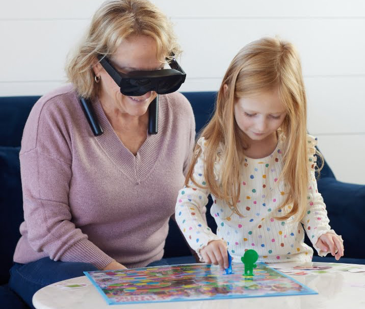 esight glasses grandma and granddaughter