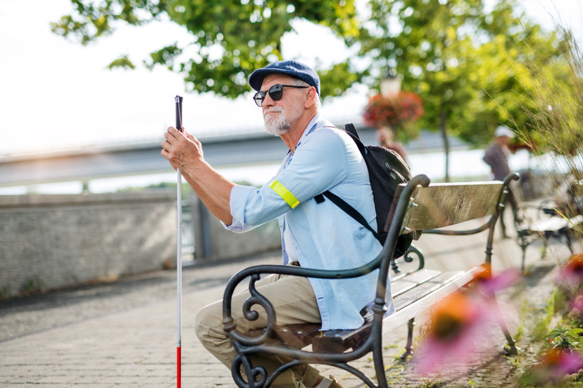 white cane for the visually impaired