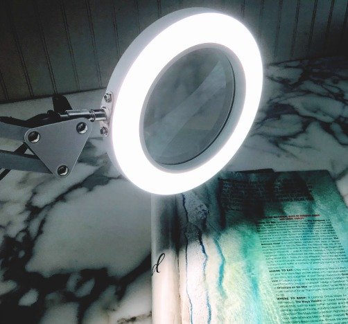 adjustable book light magnifier