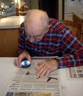 Turn your newspaper into a large print newspaper with a dome reading magnifier