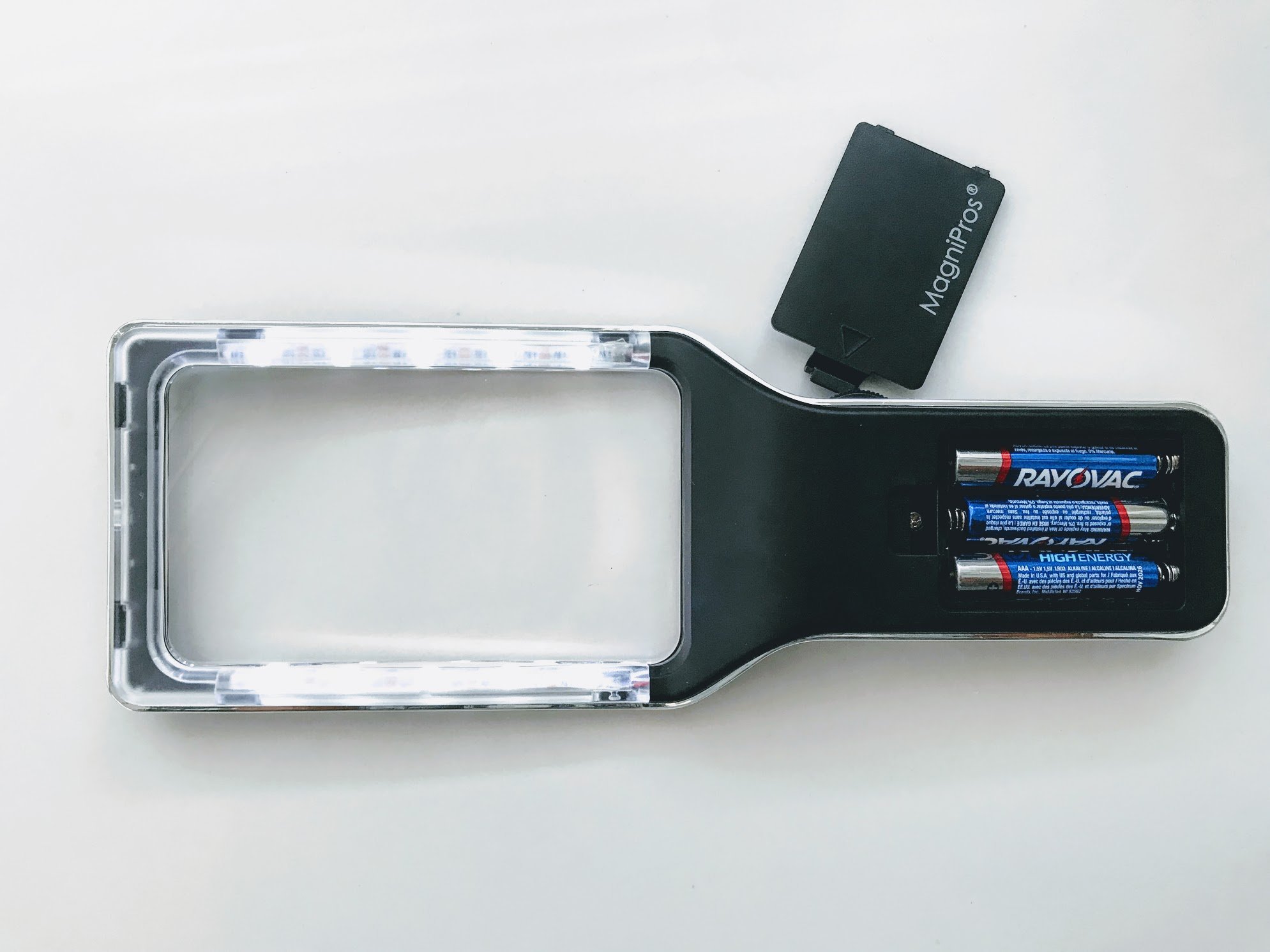 large magnifying glass with LED lights
