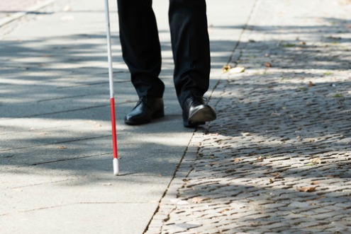 white cane for the blind and visually impaired